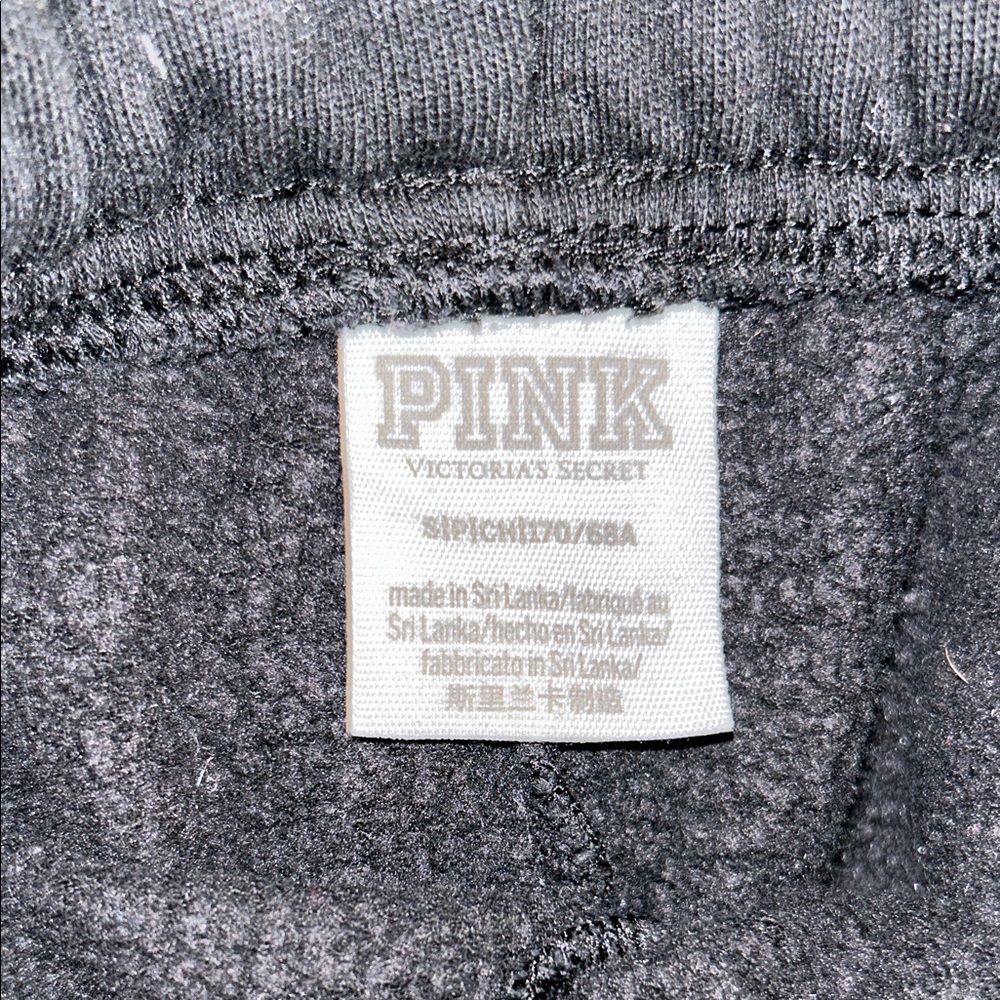 PINK Victoria's Secret Black Sweatpants, Size Small - Picture 4 of 5